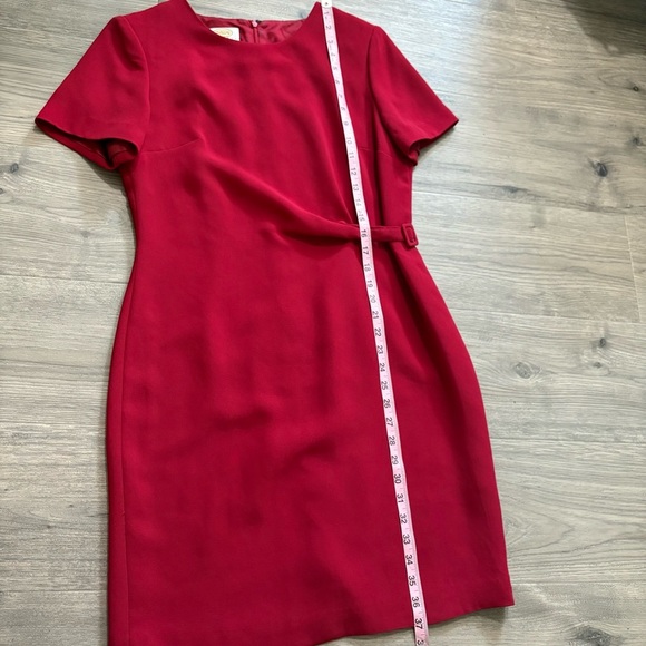 Talbots Womens Sheath Dress Sz 10P Red Stretch Short Sleeve Classic Career - Picture 6 of 9